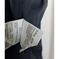 Marella Worsted Wool Navy Blue Collarless Jacket Blazer Womens 8 Crest Buttons