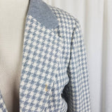 Vintage Miss Pendleton Large Houndstooth Virgin Wool Blazer Jacket Womens L USA