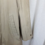 VTG Polyborg Buoy Cloth Trench Coat Deep Pile Faux Fur Removable Liner Mens 40