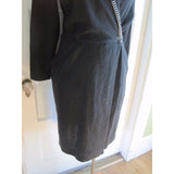 Beechers Brook Woven Jersey Knit Shawl Collar Wrap dress Womens 8 Black Canada