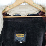 VTG Polyborg Buoy Cloth Trench Coat Deep Pile Faux Fur Removable Liner Mens 40