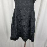 Eva Mendez Black Brocade Dress Suit Outfit Blazer Jacket Womens 10 Fit & Flare