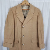 VTG DeGemmis of Glastonbury 100% Camel Hair Overcoat Polo Coat Peacoat Mens 42