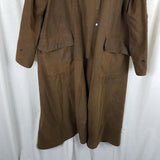 Vintage Jackeroos Oiled Canvas Duck Waxed Cape Top Stockman Drovers Trench Coat Mens 5 L