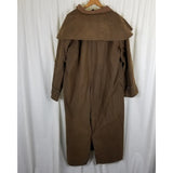 Vintage Jackeroos Oiled Canvas Duck Waxed Cape Top Stockman Drovers Trench Coat Mens 5 L