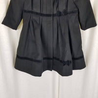 Rothschild Faux Fur Collar Velvet Trim Vegan Wool Princess Coat Peacoat Girls 2T