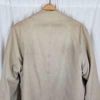 VTG Polyborg Buoy Cloth Trench Coat Deep Pile Faux Fur Removable Liner Mens 40