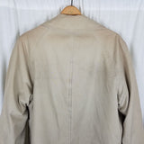 VTG Polyborg Buoy Cloth Trench Coat Deep Pile Faux Fur Removable Liner Mens 40