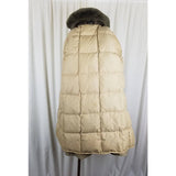 Vintage MCM LL Bean Goose Down Mouton Fur Collar Belted Parka Coat Womens S M