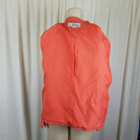 Vintage Via Condotti Woven Linen Blazer Jacket Womens 4 Collarless Mock Neck