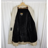 VTG Polyborg Buoy Cloth Trench Coat Deep Pile Faux Fur Removable Liner Mens 40