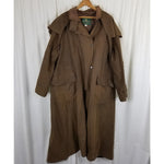 Vintage Jackeroos Oiled Canvas Duck Waxed Cape Top Stockman Drovers Trench Coat Mens 5 L