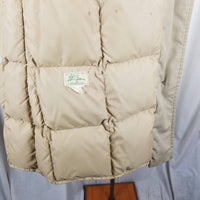 Vintage MCM LL Bean Goose Down Mouton Fur Collar Belted Parka Coat Womens S M