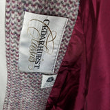 VTG Cedarhurst Classics Herringbone Winter Wool Fitted Peacoat Coat Womens XS S