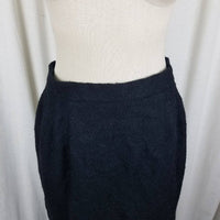 Vintage Susan Bristol Black Boucle Wool Straight Pencil Skirt Womens sz 14 USA