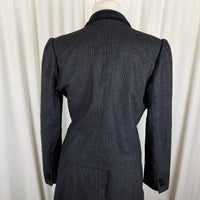 Vintage Sasson Pinstripes Wool Pencil Skirt Blazer Jacket Suit Set Womens 10 11