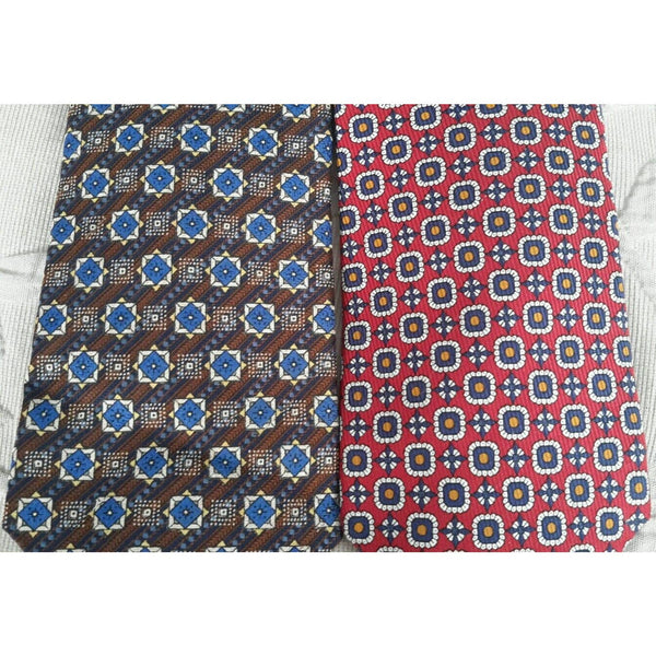 Vintage Robert Talbott Best of Class Italian Printed Silk Neckties 4x60 2292/2298 Lot of 2