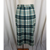 Vintage Scott of Aberdeen Kilt Skirt Wool Tartan Plaid Fringe Wrap Women 14 28in