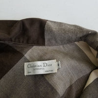 VTG Christian Dior Separates Wool Plaid Button Up Blazer Jacket Shacket Womens 6