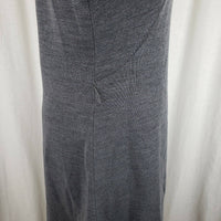 Vintage Henry Lee Double Knit Modest Midi Fit & Flare Dress Charcoal Womens S M