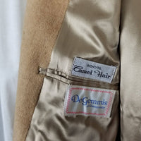 VTG DeGemmis of Glastonbury 100% Camel Hair Overcoat Polo Coat Peacoat Mens 42