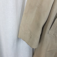 VTG Polyborg Buoy Cloth Trench Coat Deep Pile Faux Fur Removable Liner Mens 40