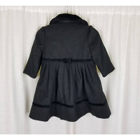 Rothschild Faux Fur Collar Velvet Trim Vegan Wool Princess Coat Peacoat Girls 2T