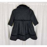 Rothschild Faux Fur Collar Velvet Trim Vegan Wool Princess Coat Peacoat Girls 2T