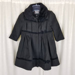 Rothschild Faux Fur Collar Velvet Trim Vegan Wool Princess Coat Peacoat Girls 2T