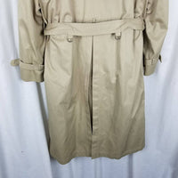 Vintage Whitehaven Insulated Belted Military Double Breasted Trench Coat Mens size 40S