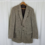 Vintage Donegal Tweed Brown Wool Sport Coat Blazer Jacket Mens 40 Double Vented