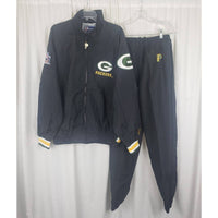 Vintage Pro Player Green Bay Packers Windbreaker Track Suit Jacket Pants Mens L