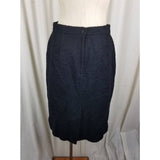 Vintage Susan Bristol Black Boucle Wool Straight Pencil Skirt Womens sz 14 USA