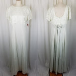 Lanz of Salsburg Vintage Lace Formal Maxi Prom Dress Womens 14 Seafoam Green