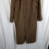 Vintage Jackeroos Oiled Canvas Duck Waxed Cape Top Stockman Drovers Trench Coat Mens 5 L
