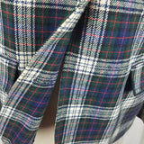 Vintage Pendleton Tartan Plaid 100% Pure Virgin Wool Blazer Jacket Womens M USA