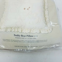 Something Special Candlewicking Teddy Bear Pillow Kit 80110 Balloons Eyelet Lace