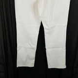 LL Bean 1912 Classic Fit White Denim Jeans Womens 16 NWT American Made Fabric