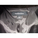 Fashionista Velvet Peter Pan Collar 3/4 Sleeve Swing Jacket Blazer Womens L USA