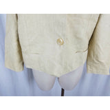 Talbots Woman Italian Fabric Collarless Button Up Jacket Womens 14W Plus Blazer