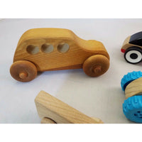 Ikea The Toy Makers Bangor ME Lot of 4 Wood Cars Wooden Toys Colorful Handmade