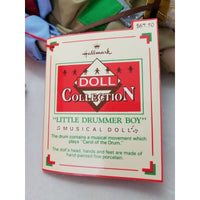 RARE Hallmark Little Drummer Boy Porcelain Doll Collection Christmas Musical