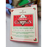 RARE Hallmark Little Drummer Boy Porcelain Doll Collection Christmas Musical