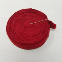 Rug Braiding Brick Red Roving Soft Wool Cashmere Strips Fabric Ribbon Binding