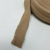 Rug Braiding Brick Red Roving Soft Wool Strips Fabric Ribbon Binding 1 Roll Tan