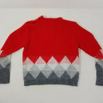 Vintage St Michael Orlon Acrylic Knit Pullover Argyle Sweater Red Baby Boys 2T