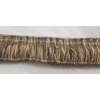 Chenille Brush Fringe Sewing Trim Notions 1.5 inches wide x 3+ yards Beige Brown