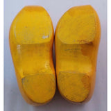HEINEKEN BEER ADVERTISING PAIR OF WOOD SHOES CLOGS HOLLAND Yellow Carved Wooden
