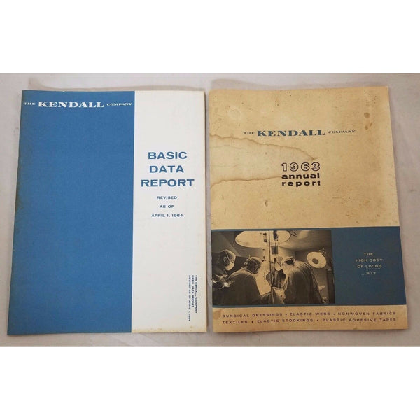 Lot 2 1963 1964 The Kendall Company Annual Report + Basic Data Report Financials