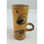 Vintage Caffe D'Vita Tall Pottery Espresso Demitasse Cordial Mug Skinny Cup 1974